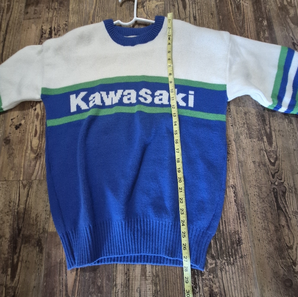 Vintage 1984 Kawasaki Wool Blend Sweater Adult Medium - Picture 5 of 8